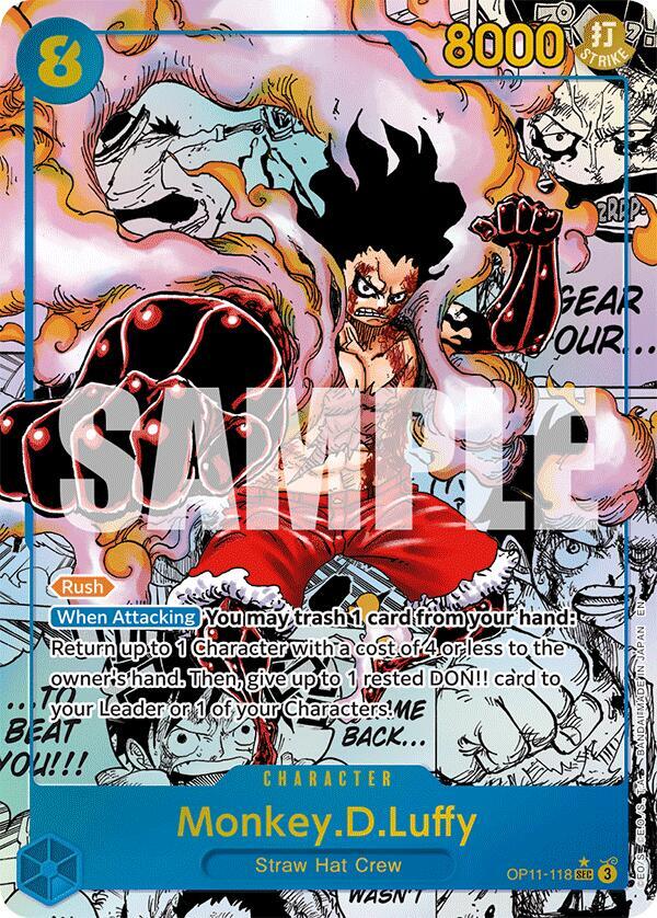 Monkey.D.Luffy (Manga)  A Fist of Divine Speed #OP11-118 card