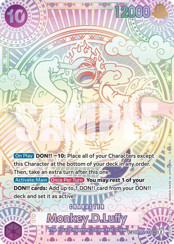 Monkey.D.Luffy (SP) (Silver)  (A Fist of Divine Speed · #OP05-119 · SEC) card