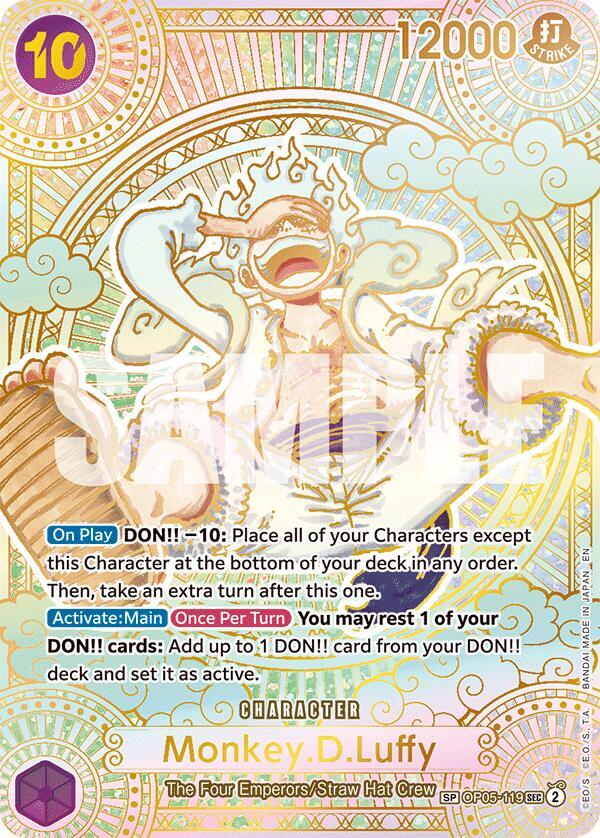 Monkey.D.Luffy (SP) (Gold)  (A Fist of Divine Speed · #OP05-119 · SEC) card