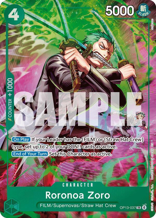 Roronoa Zoro (OP13-037)  Adventure on Kami's Island #OP13-037 card
