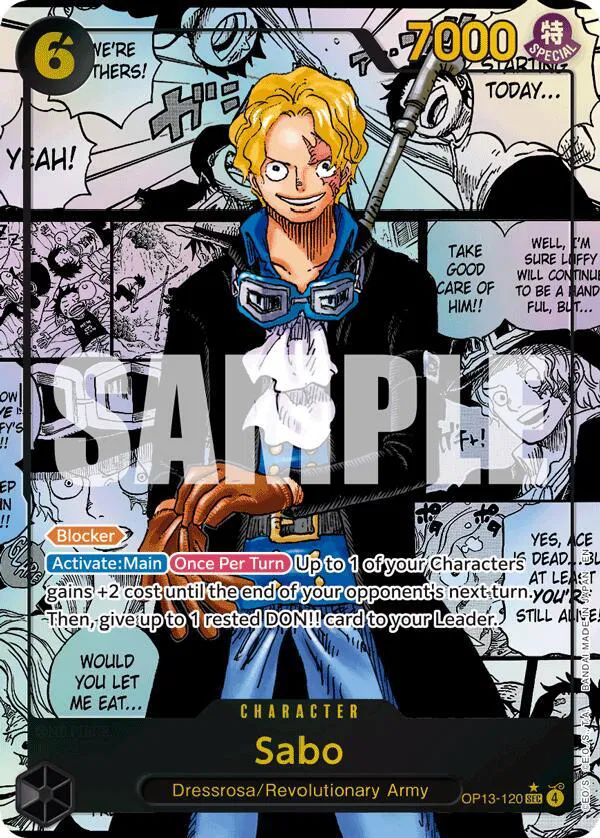 Sabo (120) (Super Alternate Art)  Carrying On His Will #OP13-120 card
