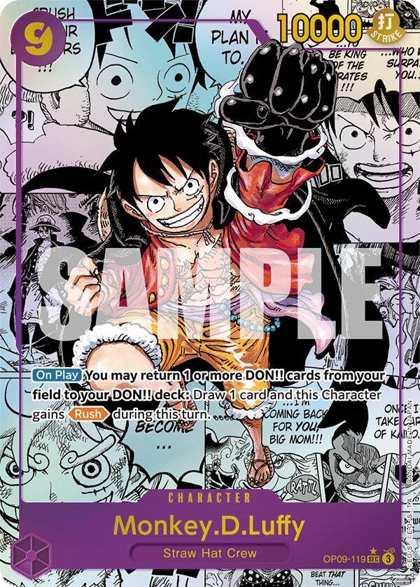 Monkey.D.Luffy (Manga)  (Emperors in the New World · #OP09-119 · SEC) card