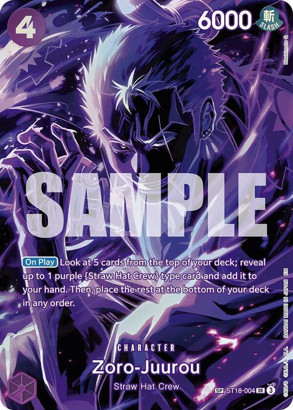 Zoro-Juurou (SP)  Legacy of the Master #ST18-004 card