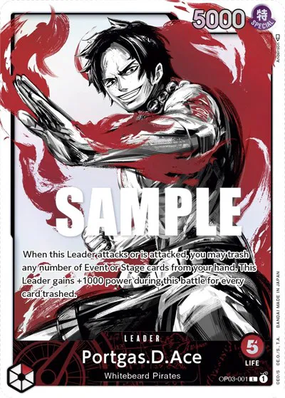 Portgas.D.Ace (Alternate Art)  Pillars of Strength #OP03-001 card