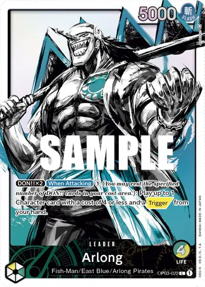 Arlong (Alternate Art)  Pillars of Strength #OP03-022 card