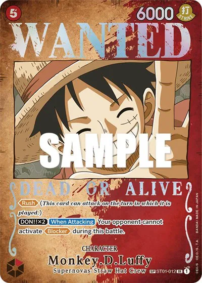 Monkey.D.Luffy (Wanted Poster)  Pillars of Strength #ST01-012 card