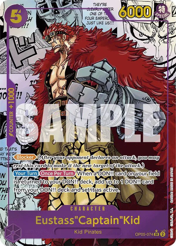 Eustass"Captain"Kid (OP05-074) (Manga)  Premium Booster #OP05-074 card