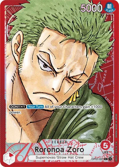 Roronoa Zoro (001) (Parallel)  Romance Dawn #OP01-001 card