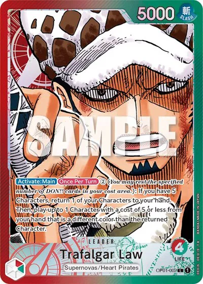 Trafalgar Law (002) (Parallel)  Romance Dawn #OP01-002 card