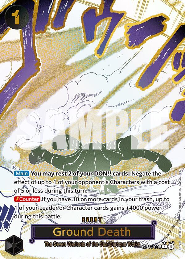 Ground Death (Alternate Art)  The Azure Sea's Seven #OP14-096 card