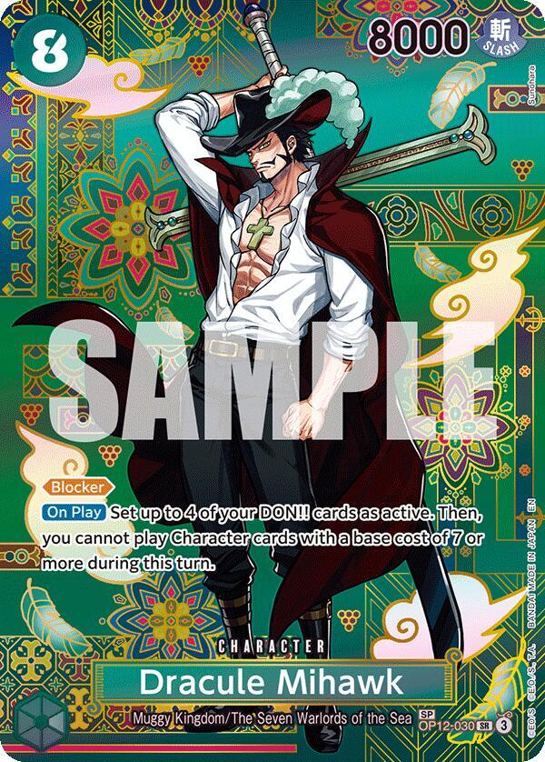 Dracule Mihawk - OP12-030 (SP)  The Azure Sea's Seven #OP12-030 card