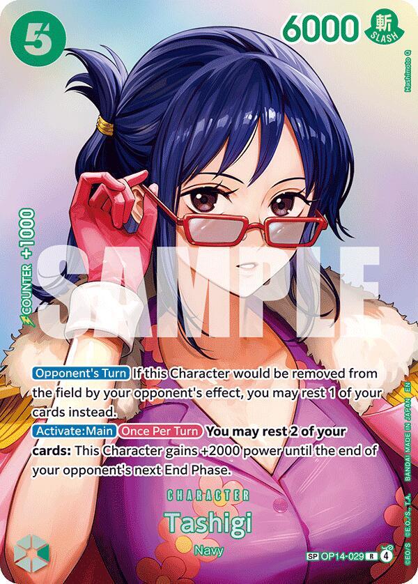 Tashigi (SP)  The Time of Battle #OP14-029 card