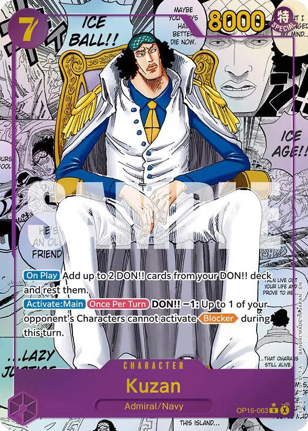 Kuzan (Manga)  The Time of Battle #OP16-063 card