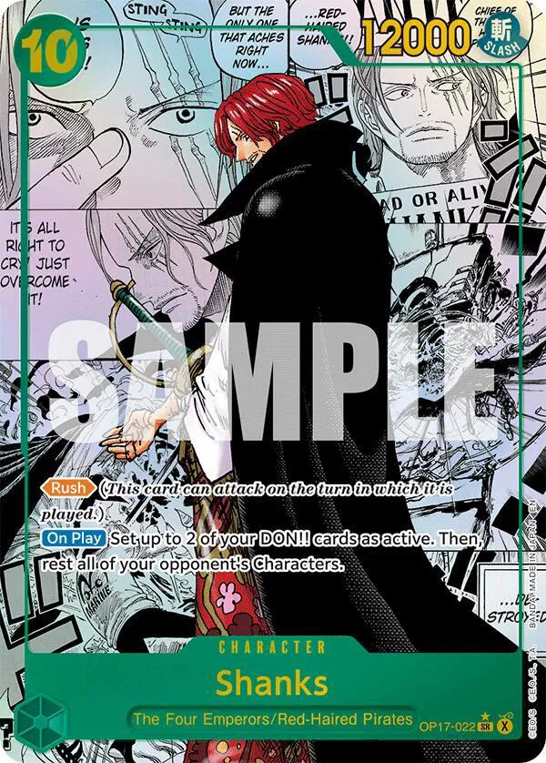 Shanks (022) (Manga)  The World's Strongest Warriors #OP17-022 card