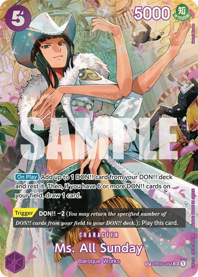 Ms. All Sunday (SP)  Wings of the Captain #OP04-064 card