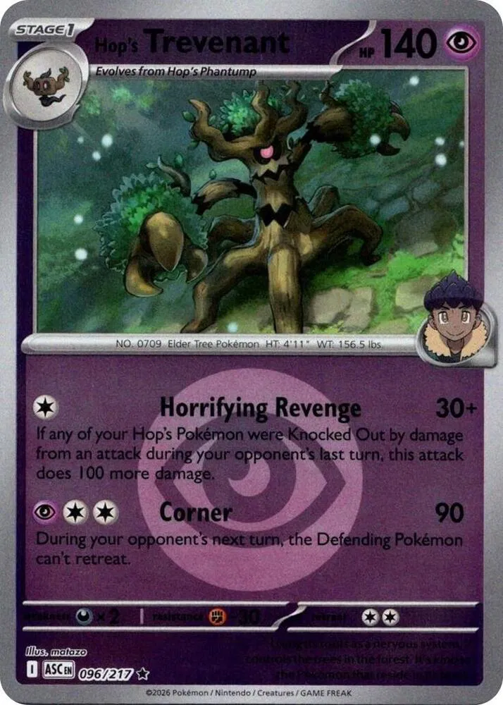 Hop's Trevenant (Energy Symbol Pattern) 