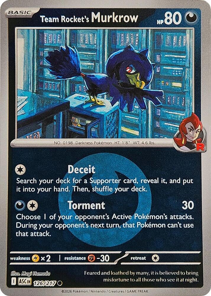 Team Rocket's Murkrow (Energy Symbol Pattern) 