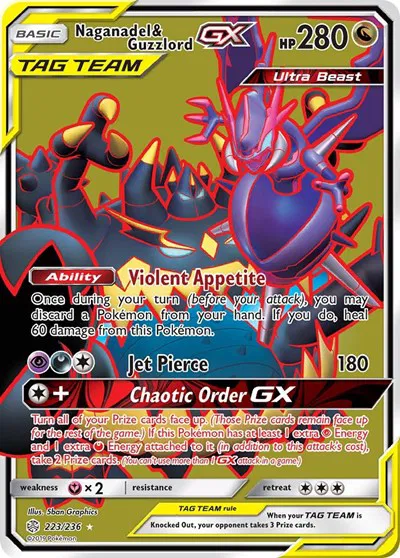 Naganadel & Guzzlord GX (Full Art) 