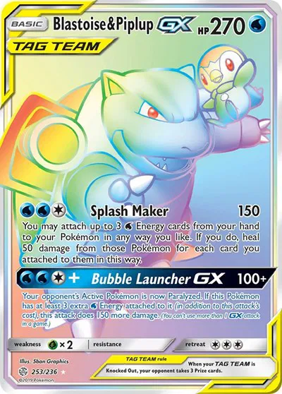 Blastoise & Piplup GX (Secret) 