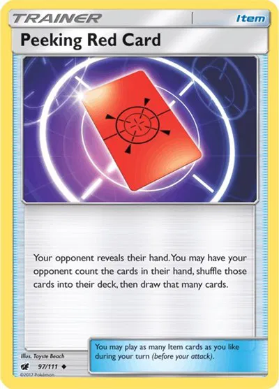 Peeking Red Card 