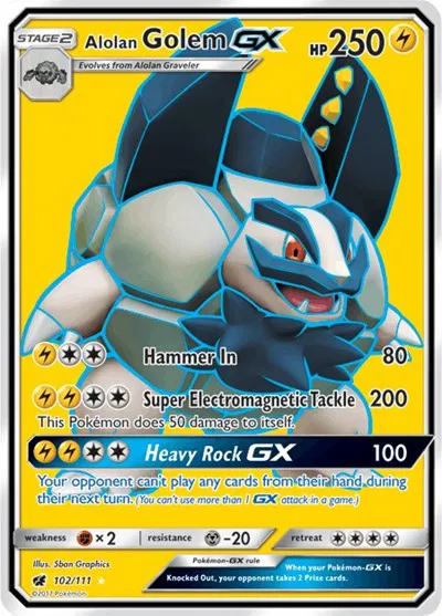 Alolan Golem GX (Full Art) 