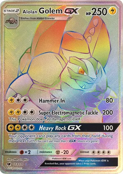 Alolan Golem GX (Secret) 