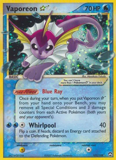 Vaporeon Gold Star 