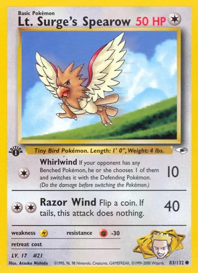 Lt. Surge's Spearow (83) 