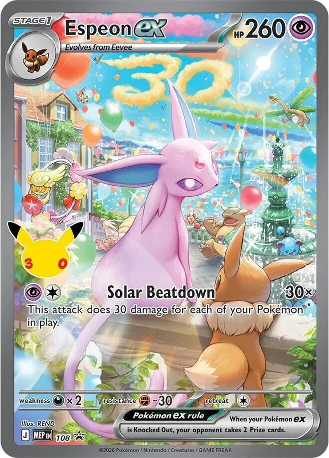 Espeon ex - 108 (30th Celebration)  missing card thumbnail