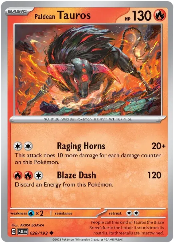 Paldean Tauros 