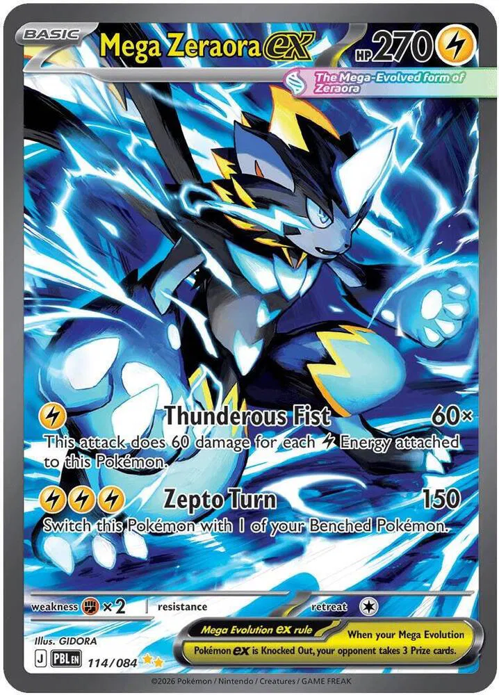 Mega Zeraora ex - 114/084  Pitch Black #114/084 card