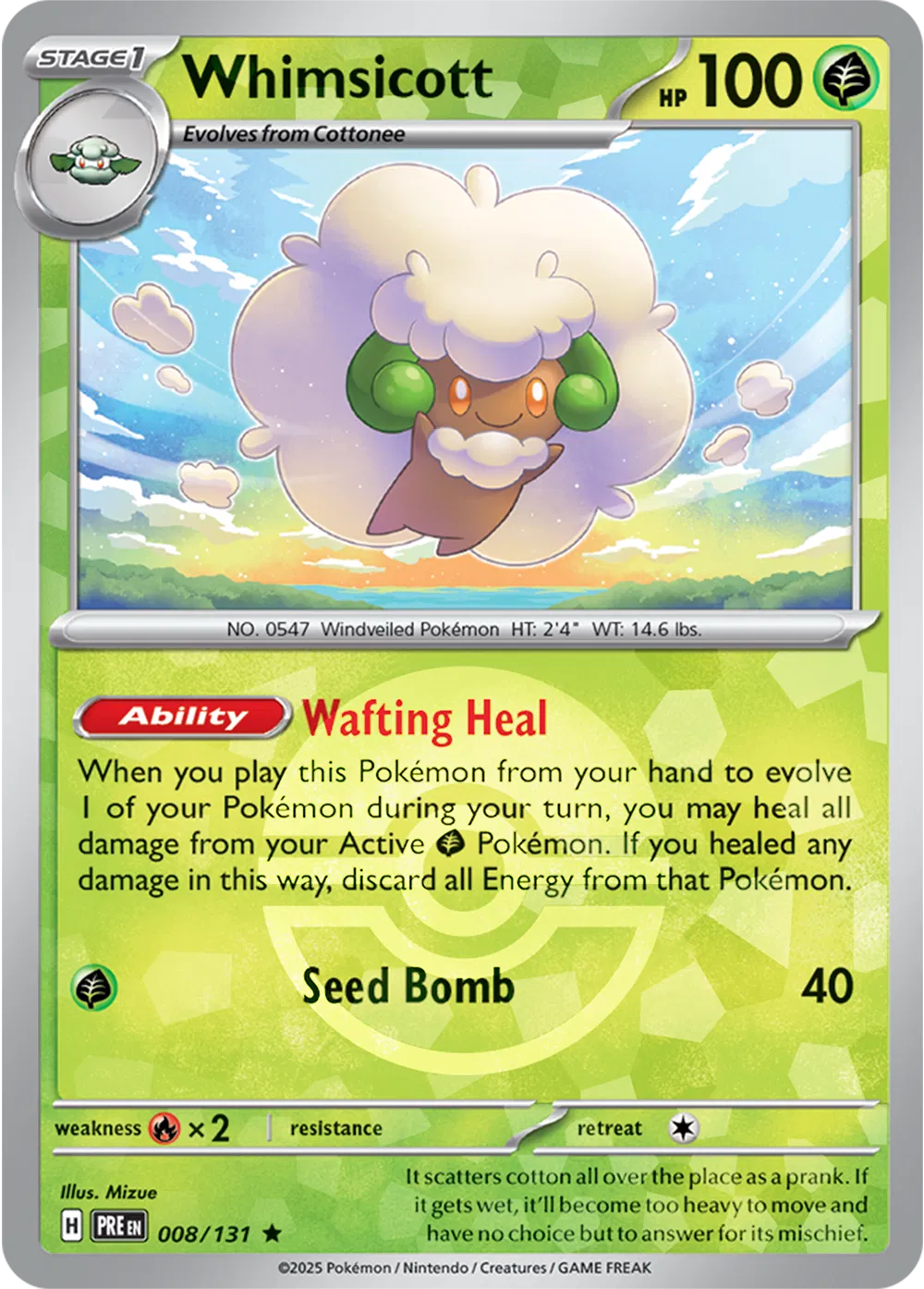 Whimsicott (Poke Ball Pattern) 