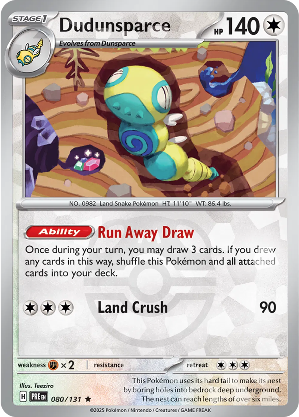 Dudunsparce (Master Ball Pattern) 