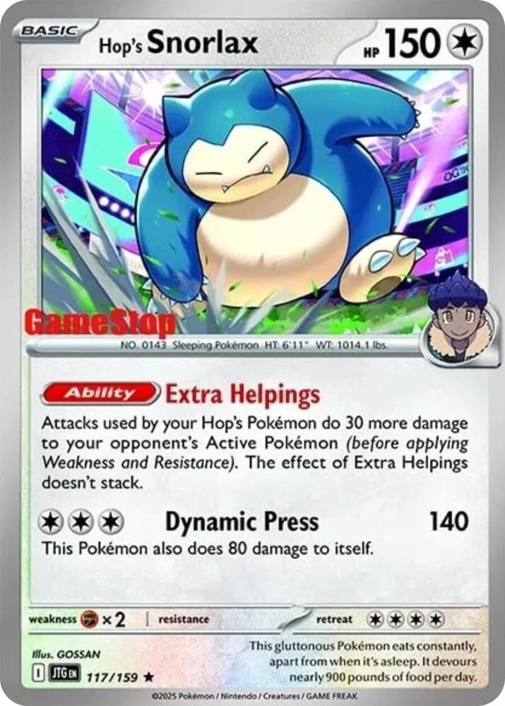 Hop's Snorlax (GameStop) (Cosmos Holo) 