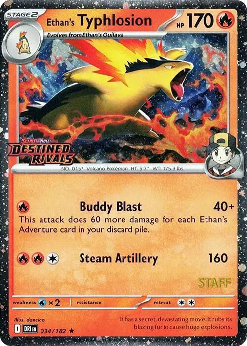 Ethan's Typhlosion (Prerelease Staff) 