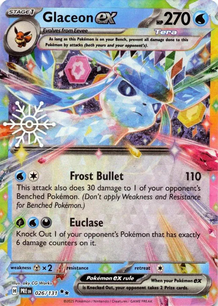 Glaceon ex - 026/131 (Holiday Calendar) 