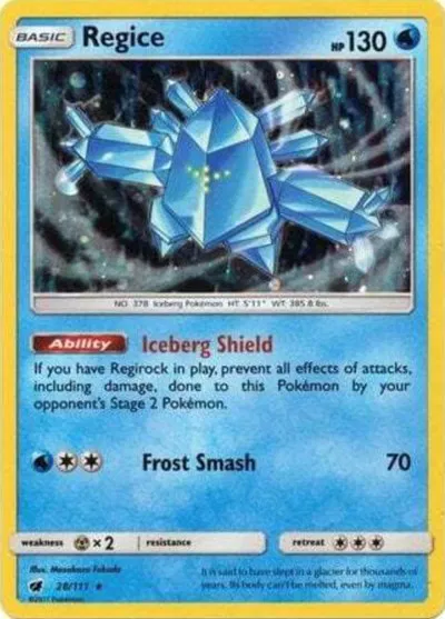 Regice (Cosmos Holo) 