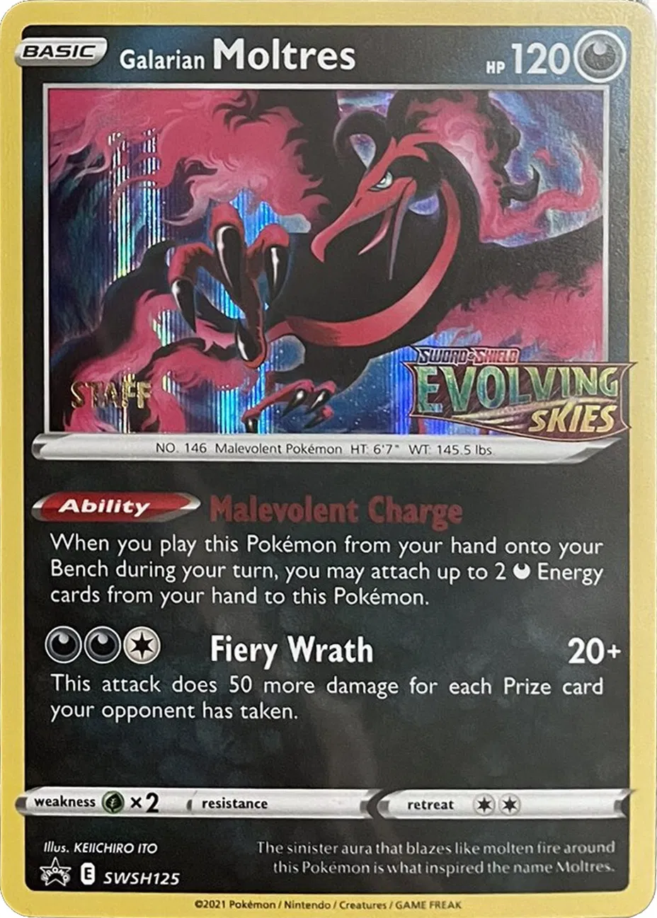 Galarian Moltres [Staff]  Sword & Shield Promo #SWSH125 card