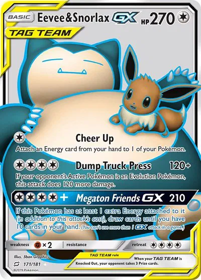 Eevee & Snorlax GX (Full Art) 