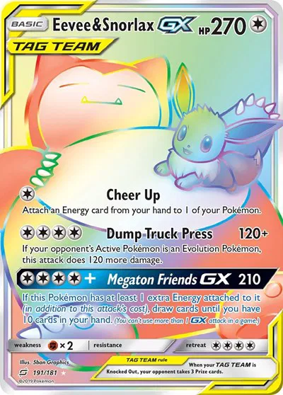 Eevee & Snorlax GX (Secret) 
