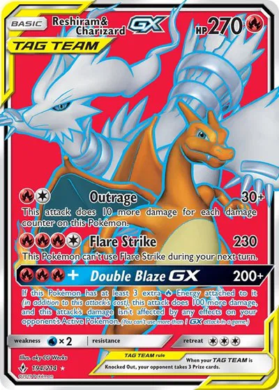 Reshiram & Charizard GX (Full Art) 