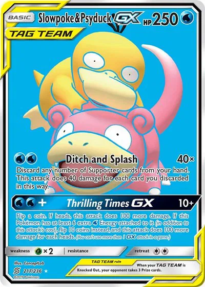 Slowpoke & Psyduck GX (Full Art) 