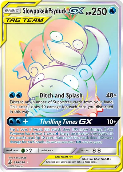 Slowpoke & Psyduck GX (Secret) 