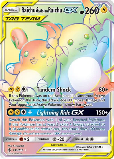 Raichu & Alolan Raichu GX (Secret) 