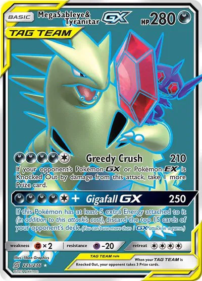 Mega Sableye & Tyranitar GX (Full Art) 