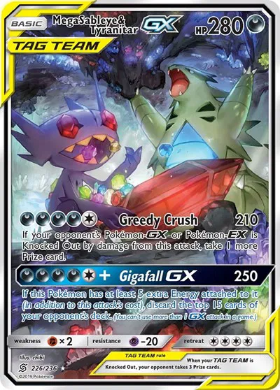 Mega Sableye & Tyranitar GX (Alternate Art) 