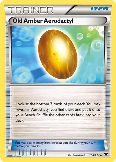 Old Amber Aerodactyl 
