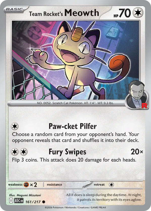 Team Rocket's Meowth (Energy Symbol Pattern) 
