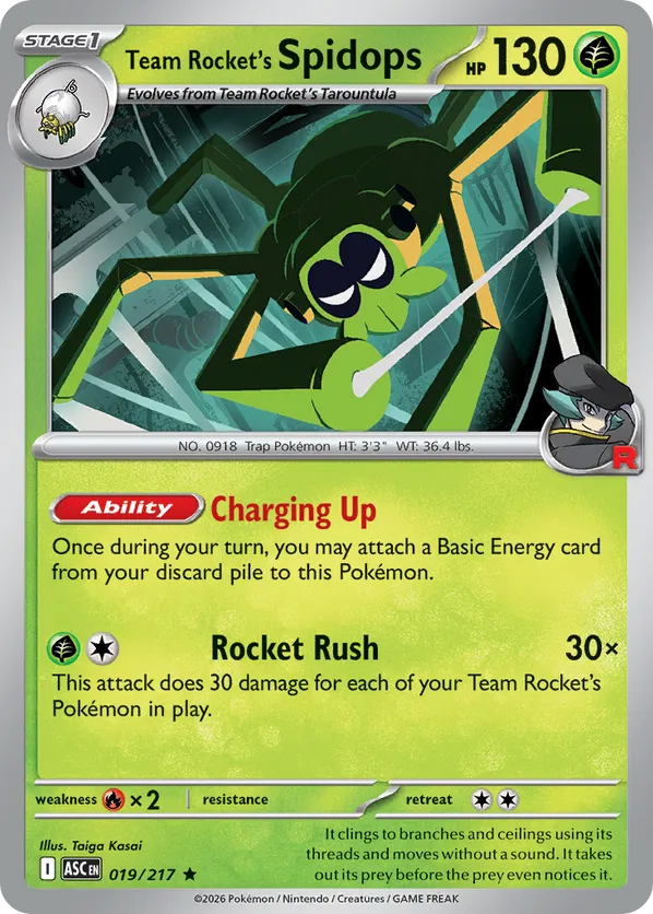 Team Rocket's Spidops (Energy Symbol Pattern) 