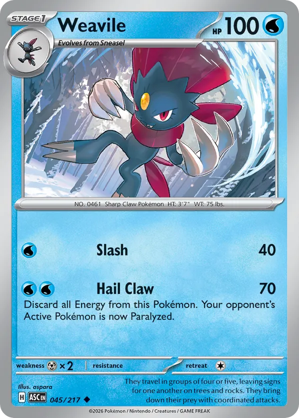 Weavile (Dusk Ball) 